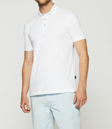 Polo uni blanc manches courtes GREGOR - IZAC