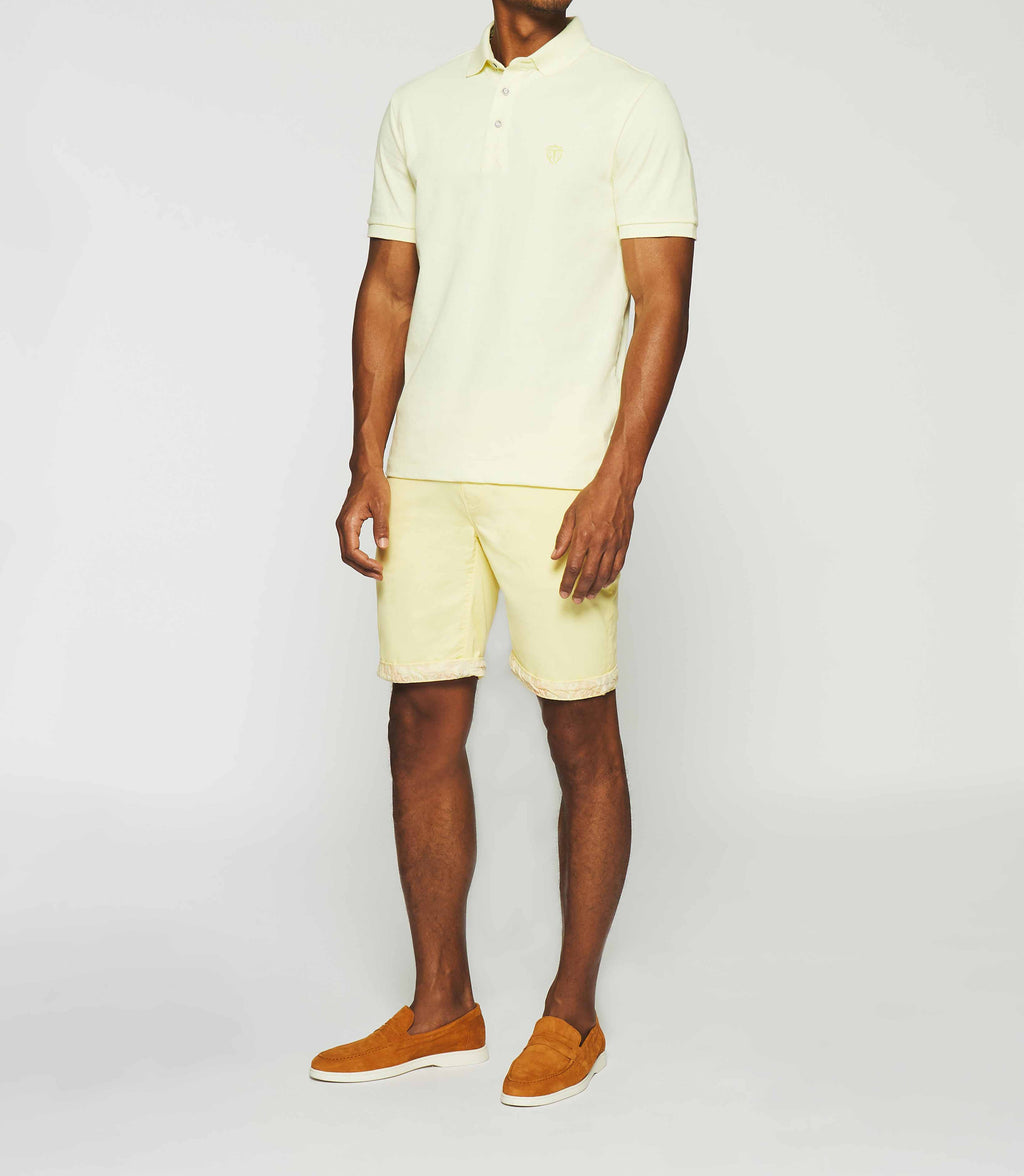 Polo uni jaune manches courtes GREGOR - IZAC