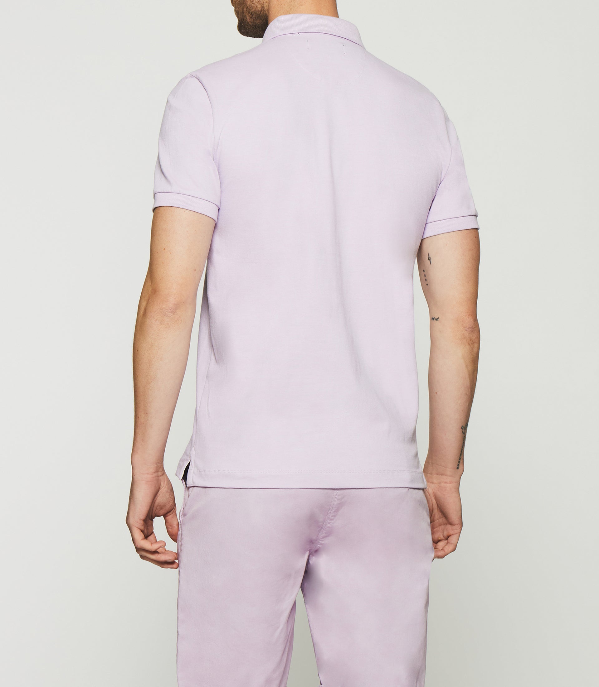 Polo uni violet parme GREGOR - IZAC