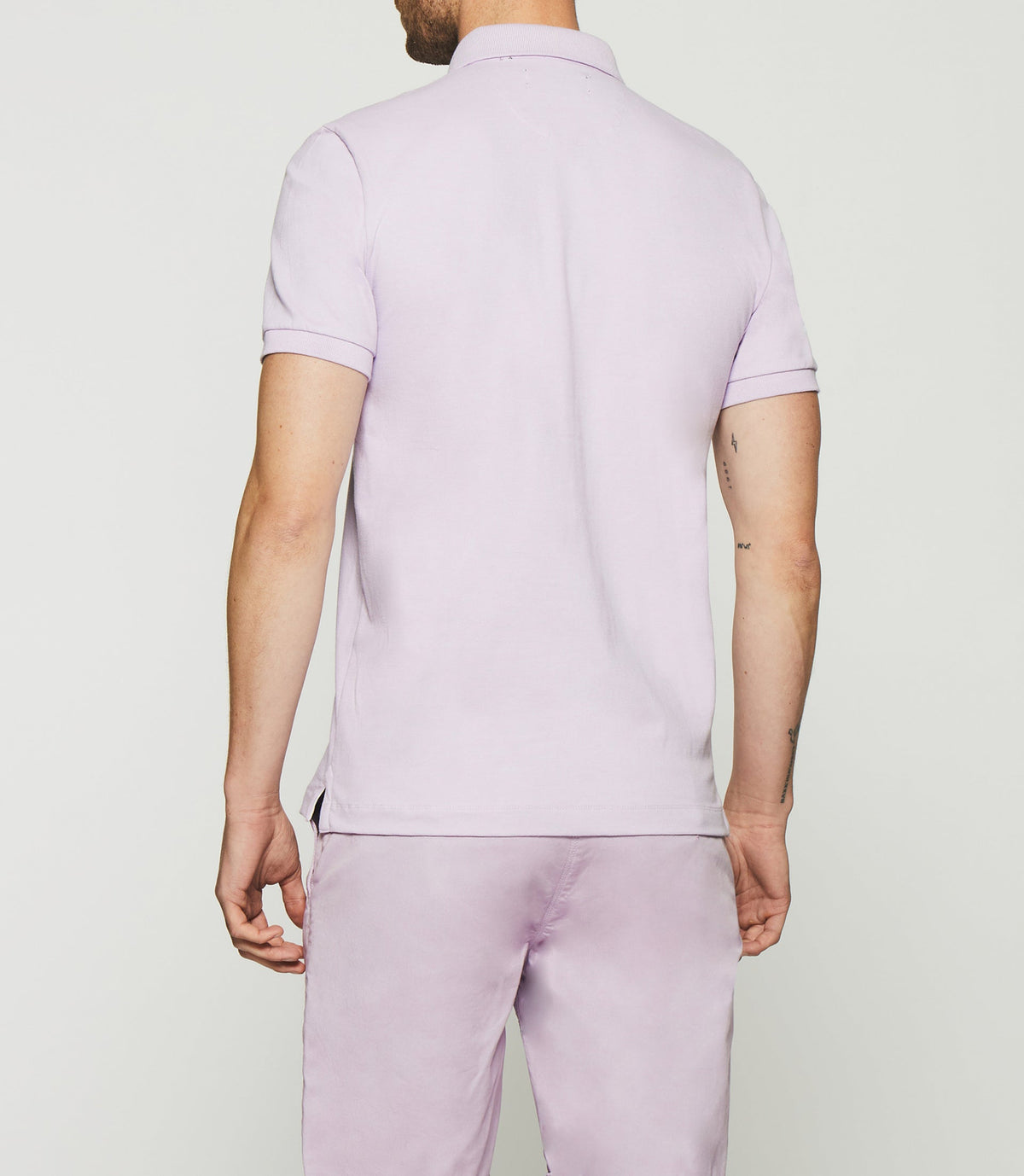 Polo uni violet parme GREGOR - IZAC