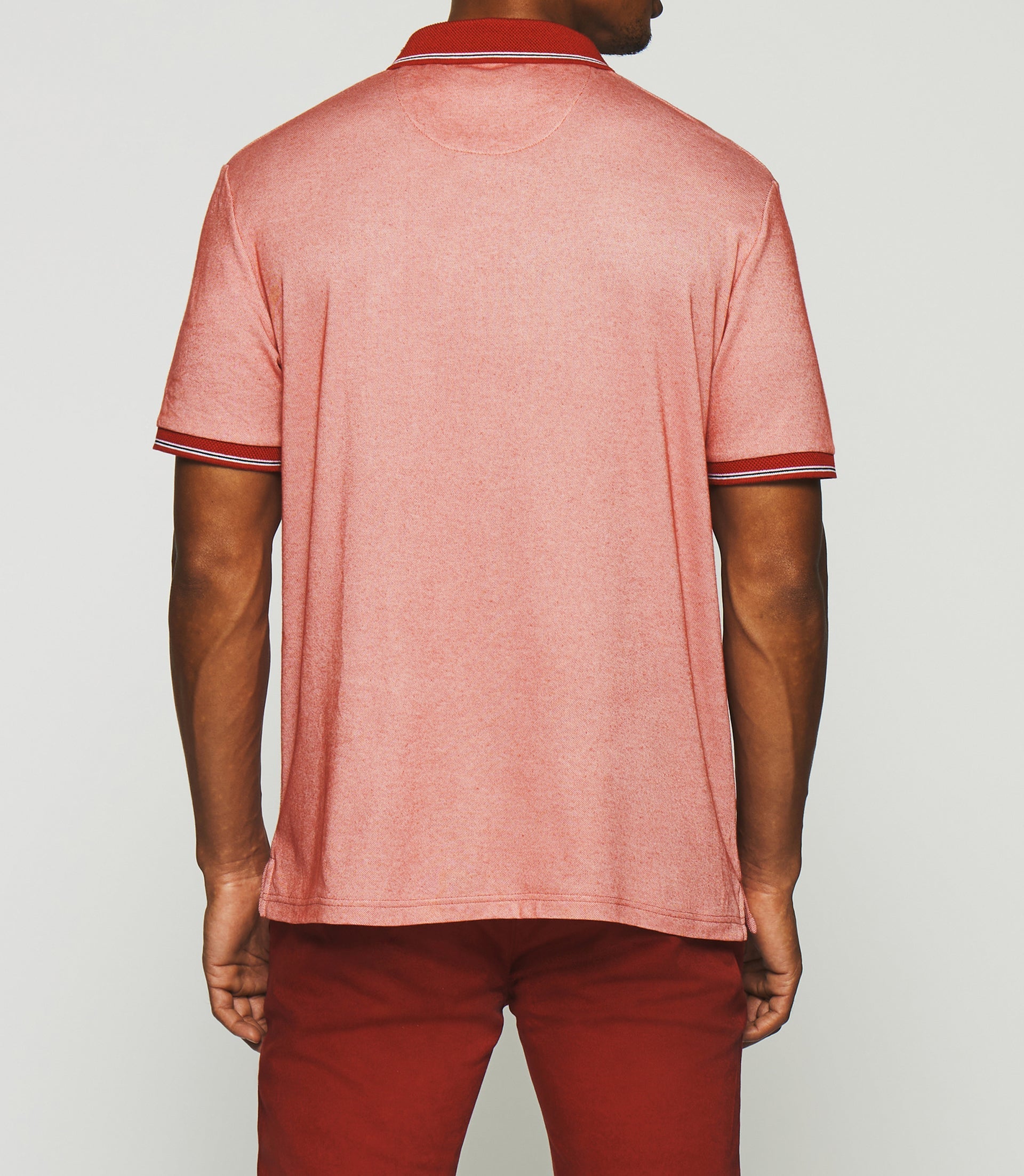 Polo avec broderie rouge chiné GUYOT - IZAC