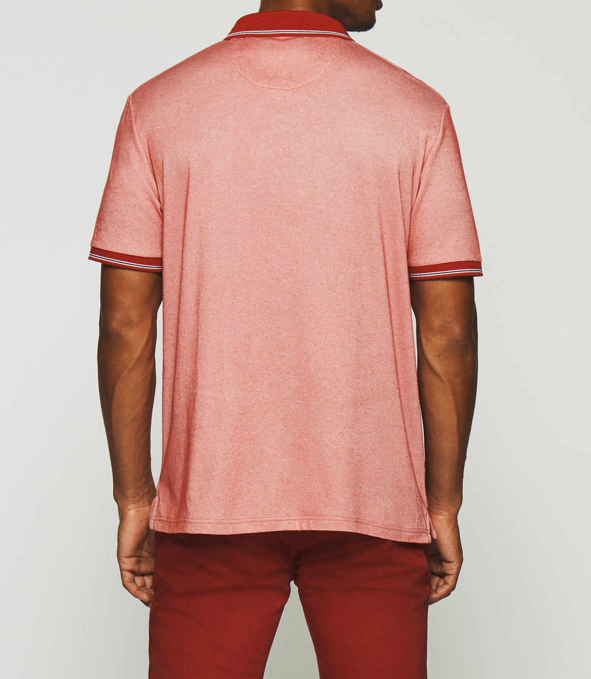 Polo avec broderie rouge chiné GUYOT - IZAC