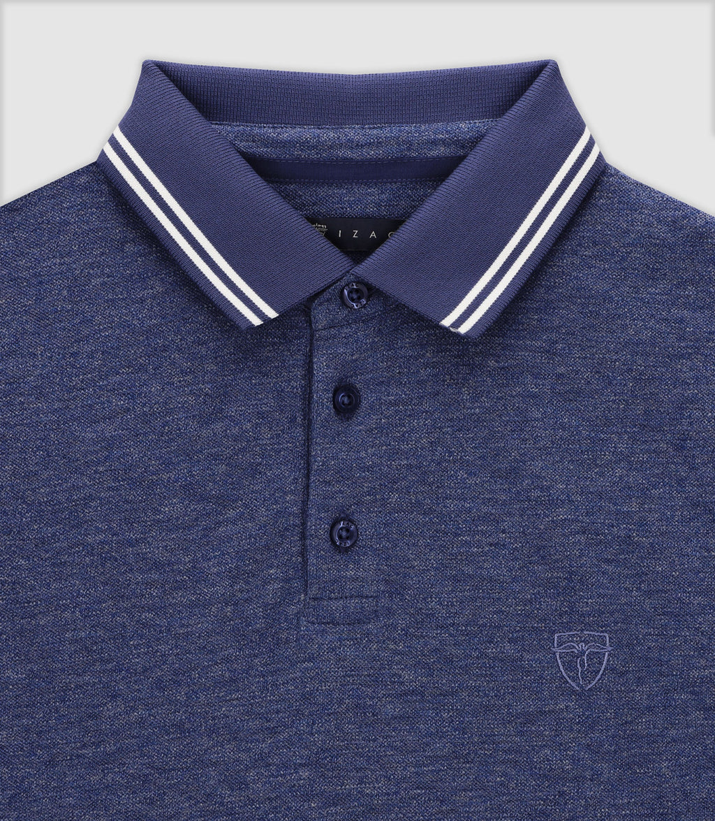 Polo avec broderie marine - IZAC