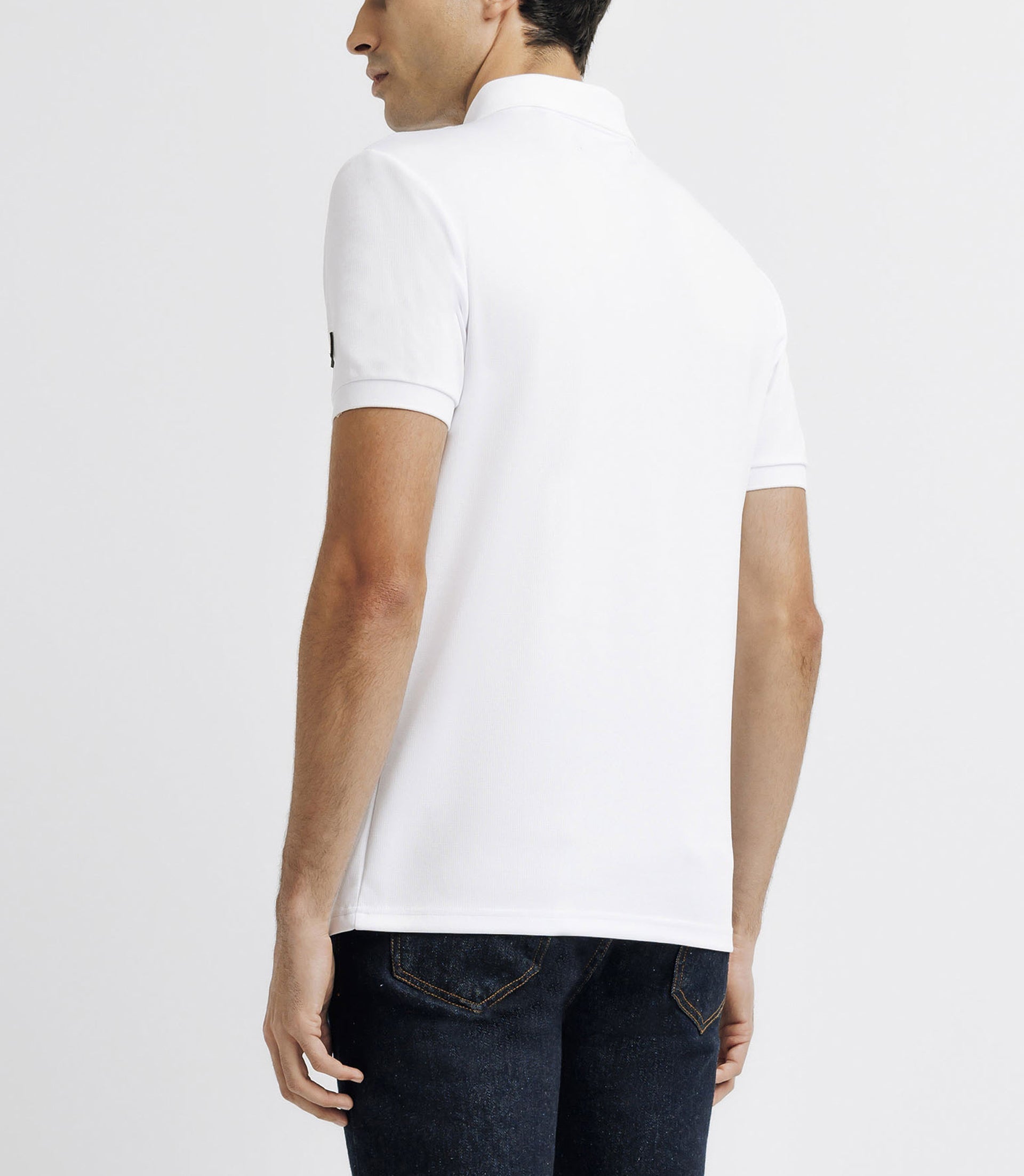 Polo col zippé avec patch blanc - IZAC
