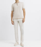 Polo en jacquard camel - IZAC