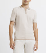 Polo en jacquard camel - IZAC