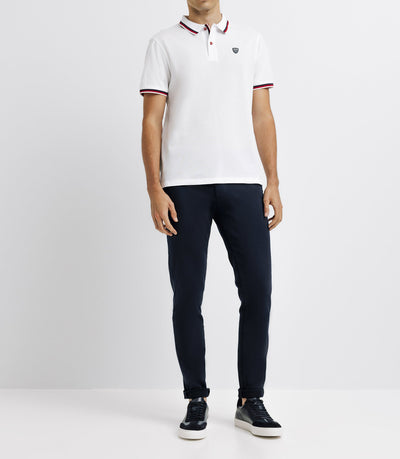 Polo en maille piquée blanc - IZAC