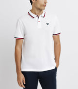 Polo en maille piquée blanc - IZAC