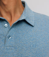 Polo avec col boutonné indigo - IZAC
