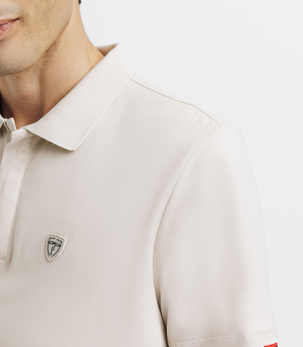 Polo avec patch beige - IZAC