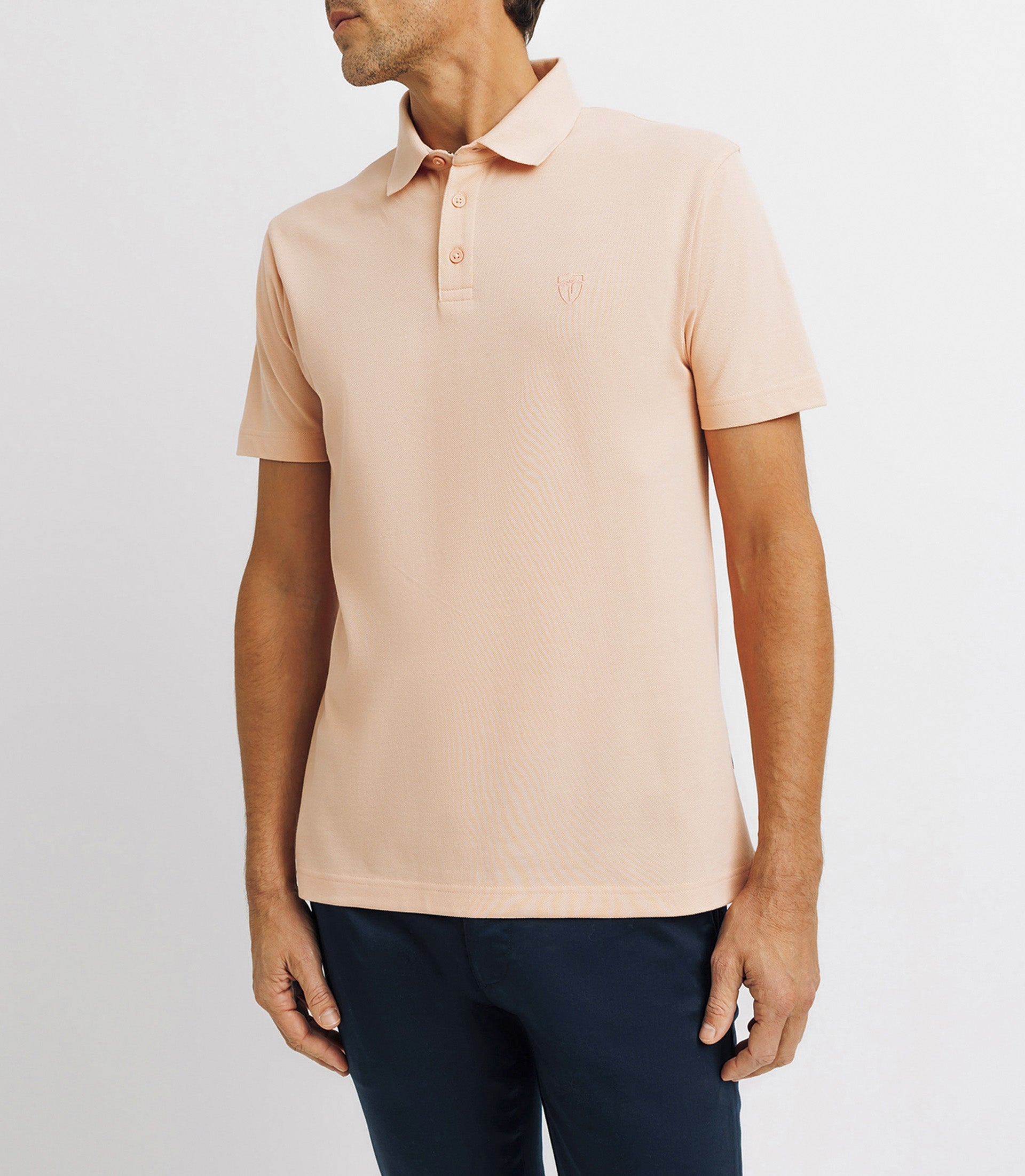 Polo avec broderie rose - IZAC