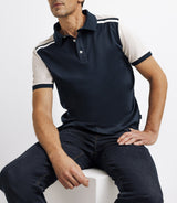 Polo en coton avec patch marine - IZAC