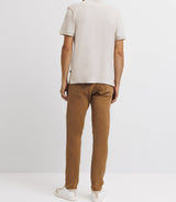 Polo piqué avec broderie beige - IZAC