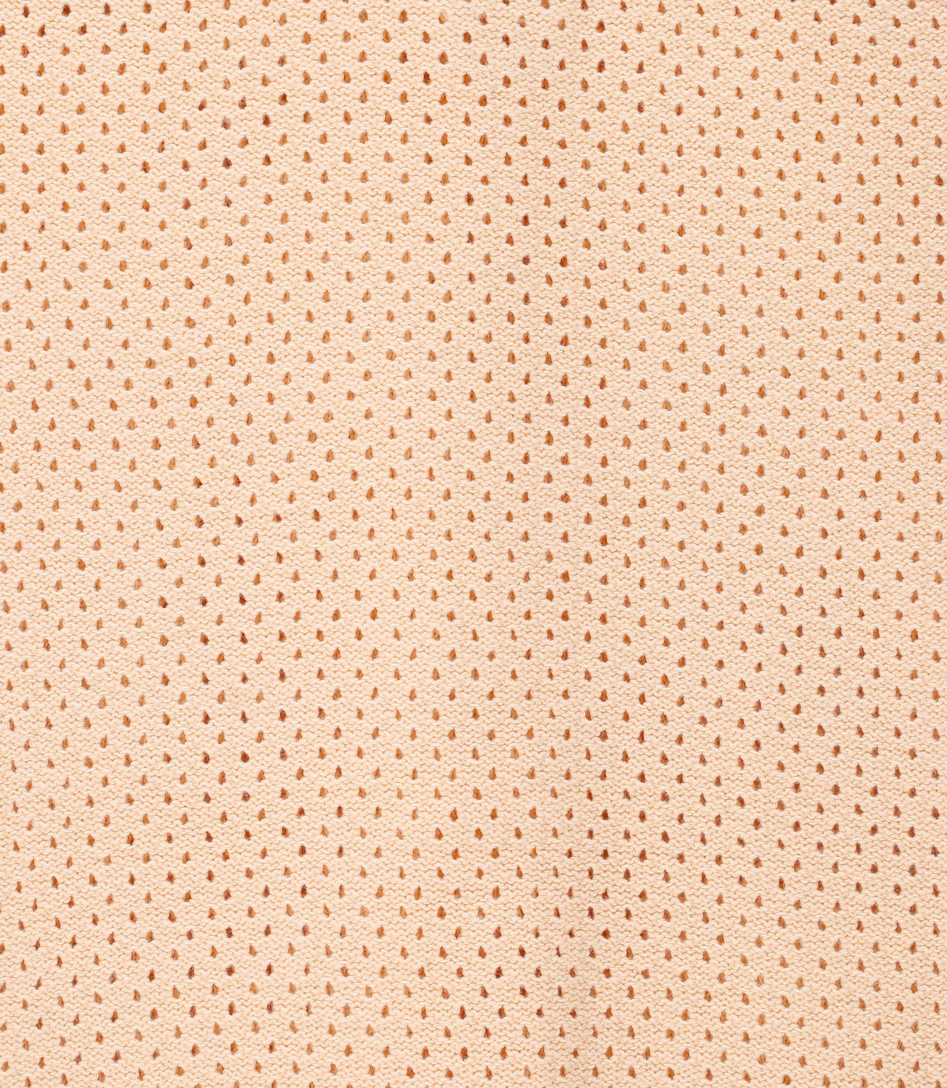 Polo col ouvert en maille ajouré peche - IZAC