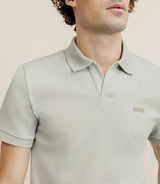 Polo col ouvert kaki - IZAC