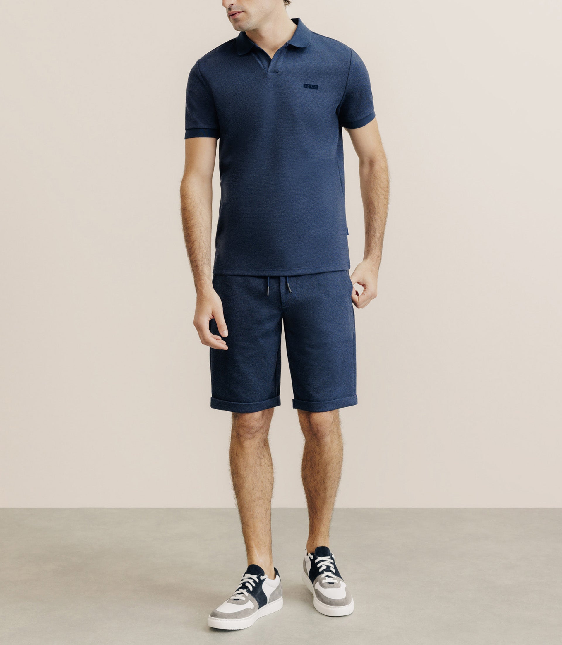 Polo col ouvert marine - IZAC