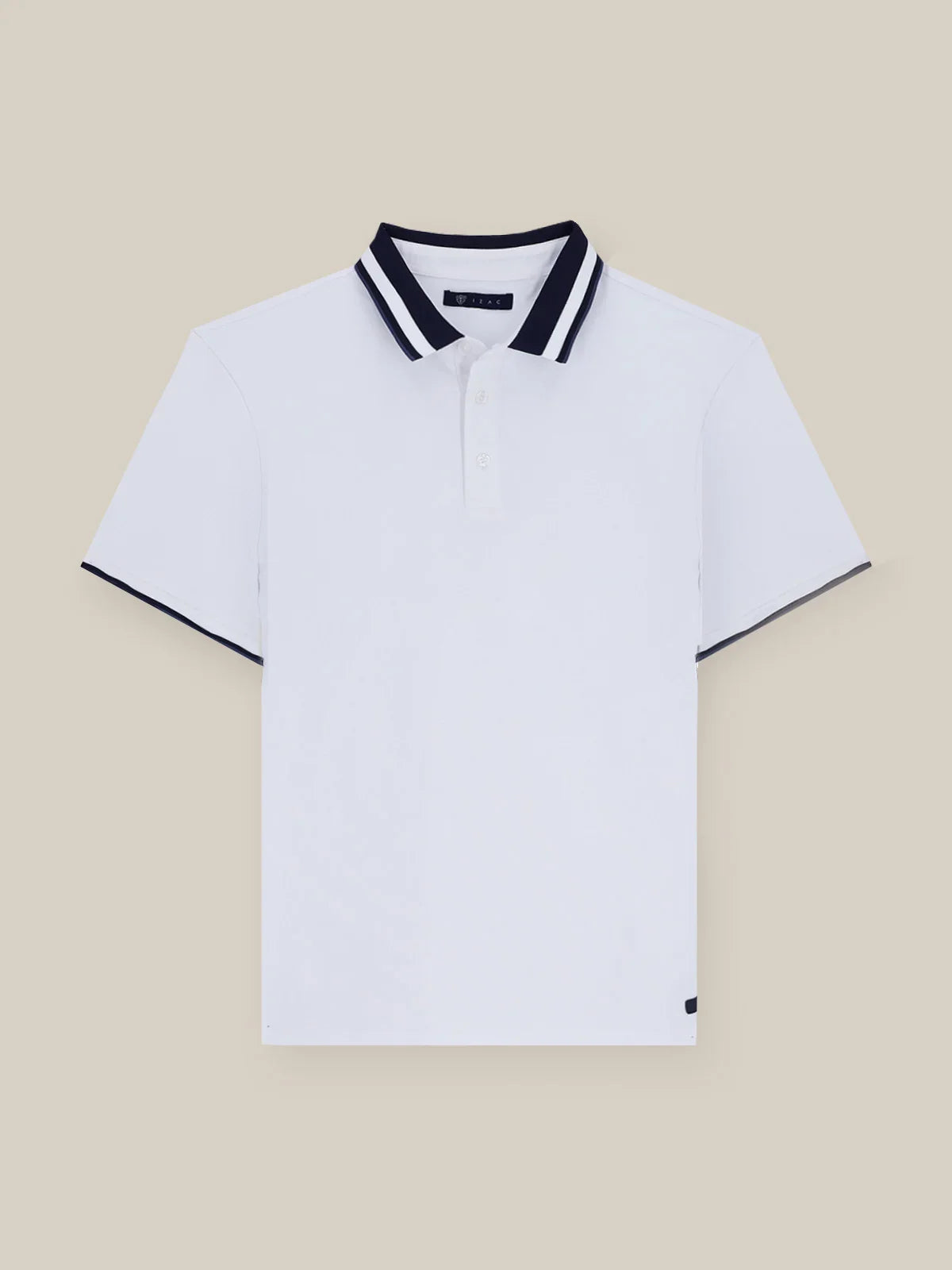 Polo col boutonné blanc