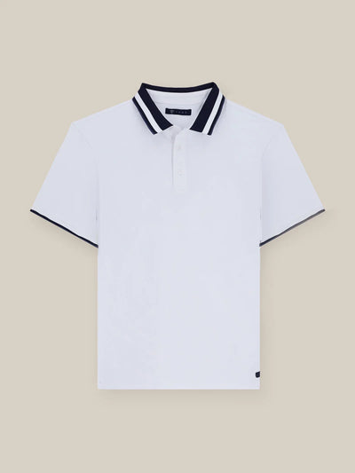 Polo col boutonné blanc