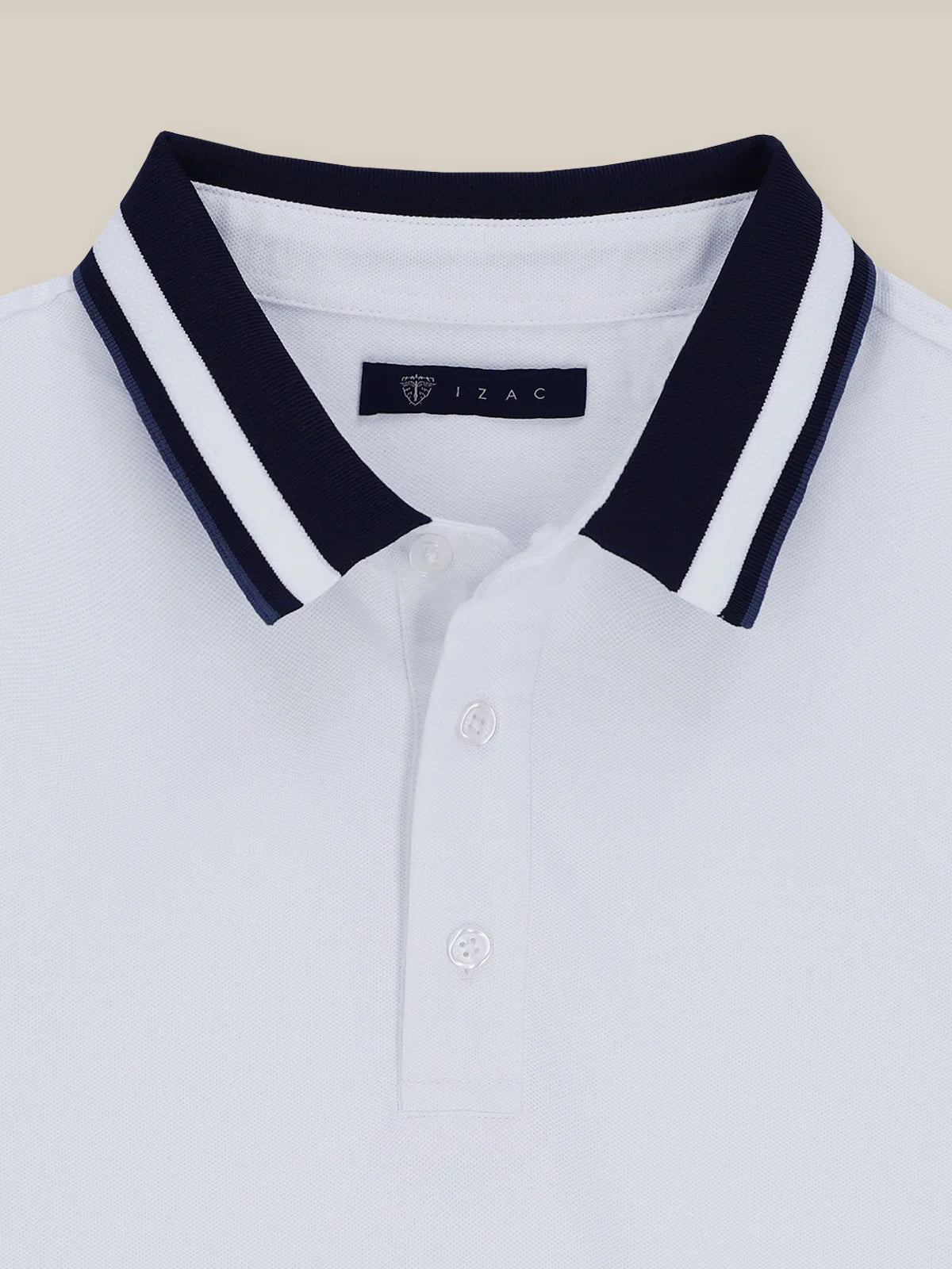 Polo col boutonné blanc