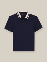 Polo col boutonné marine
