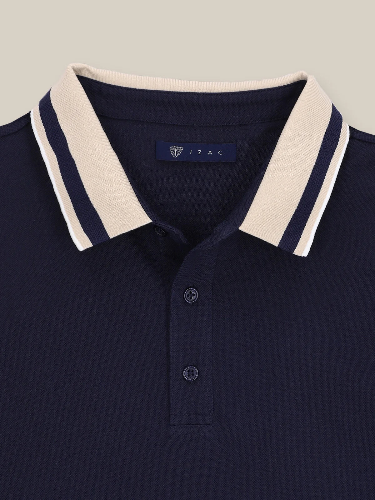 Polo col boutonné marine