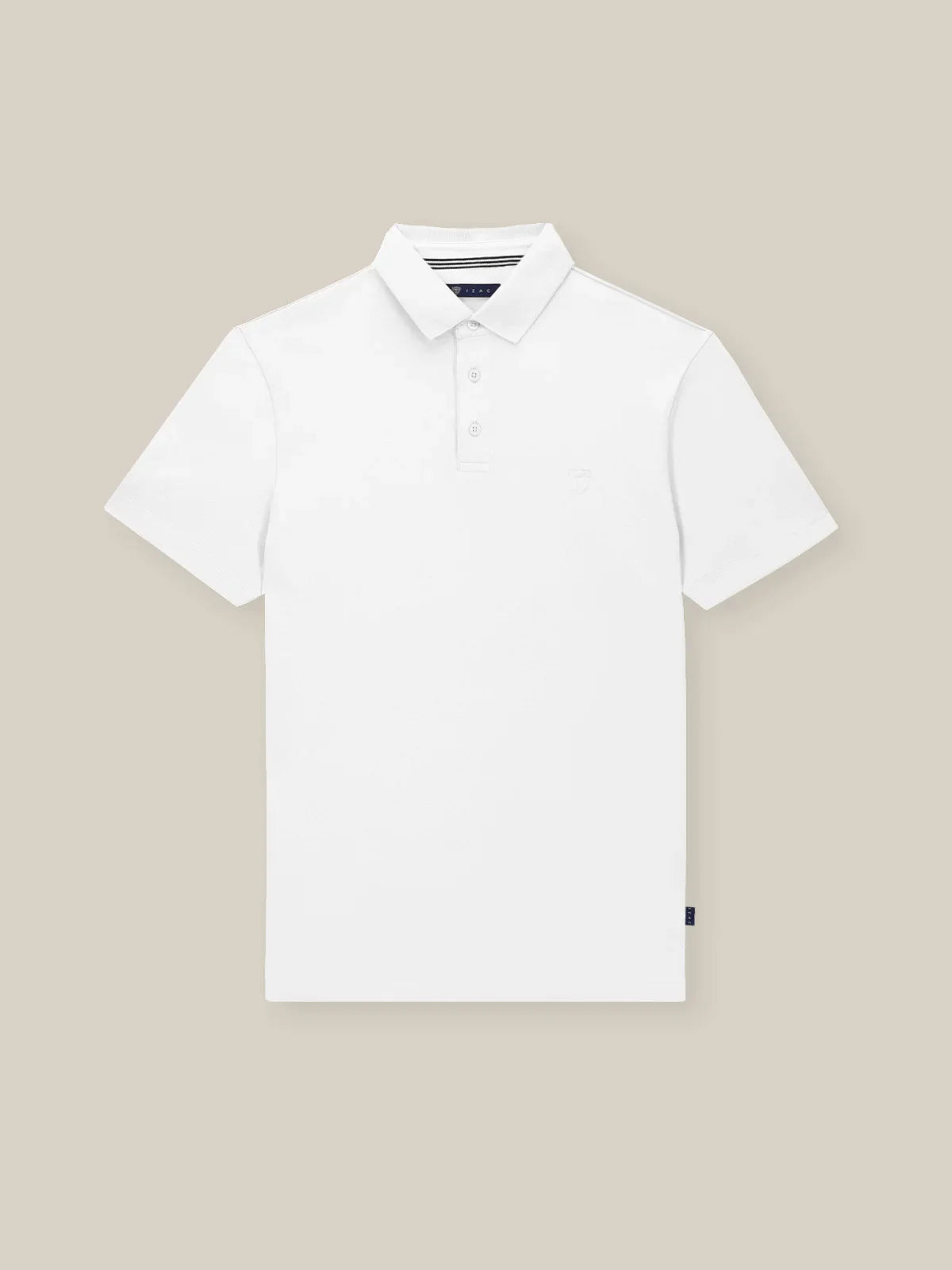 Polo boutonné piqué blanc - IZAC