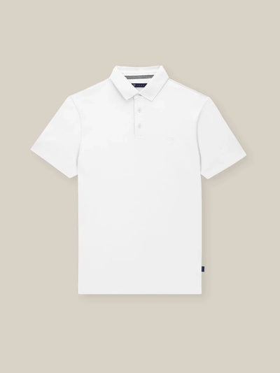 Polo boutonné piqué blanc - IZAC