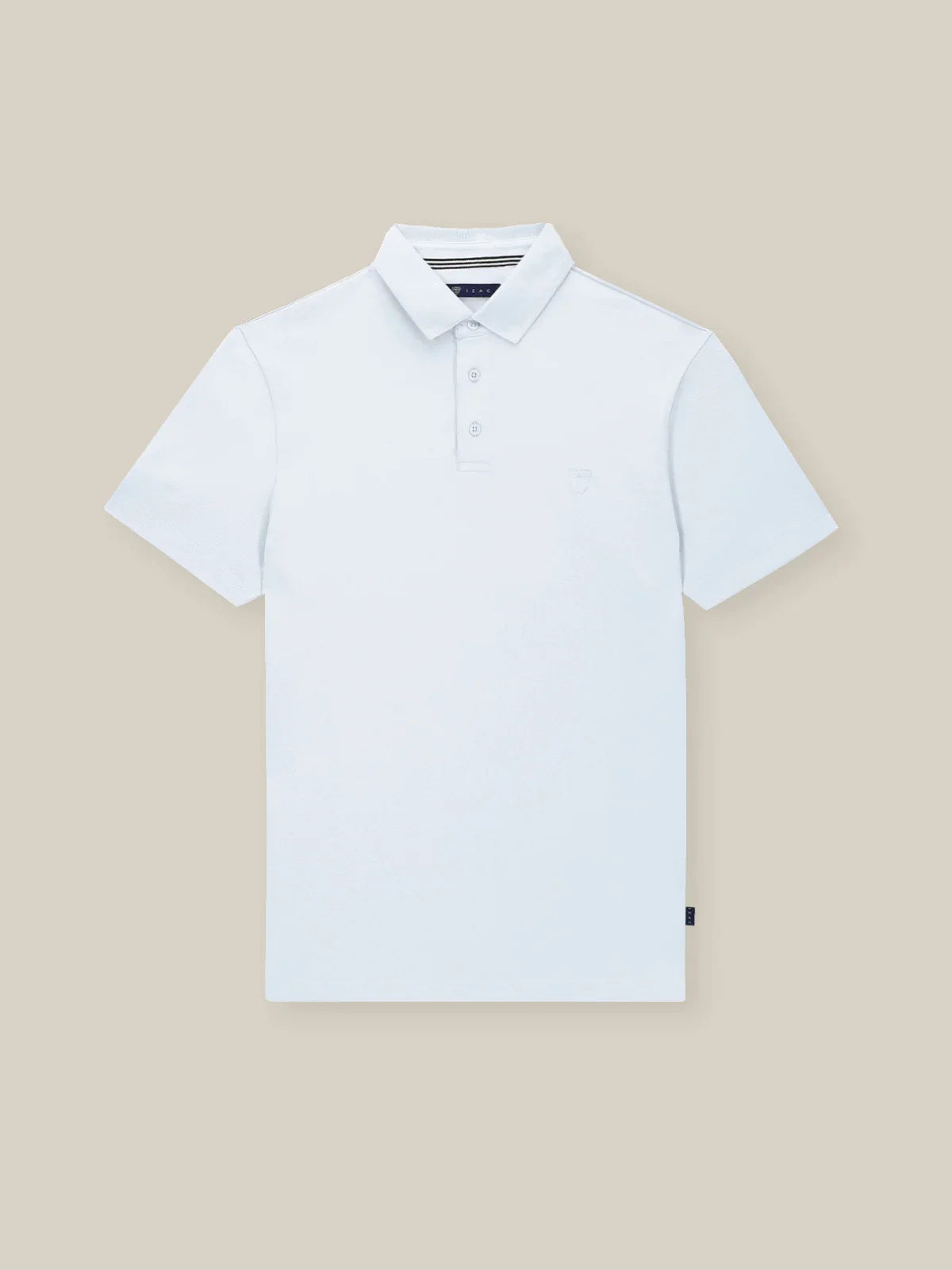 Polo boutonné piqué ciel - IZAC