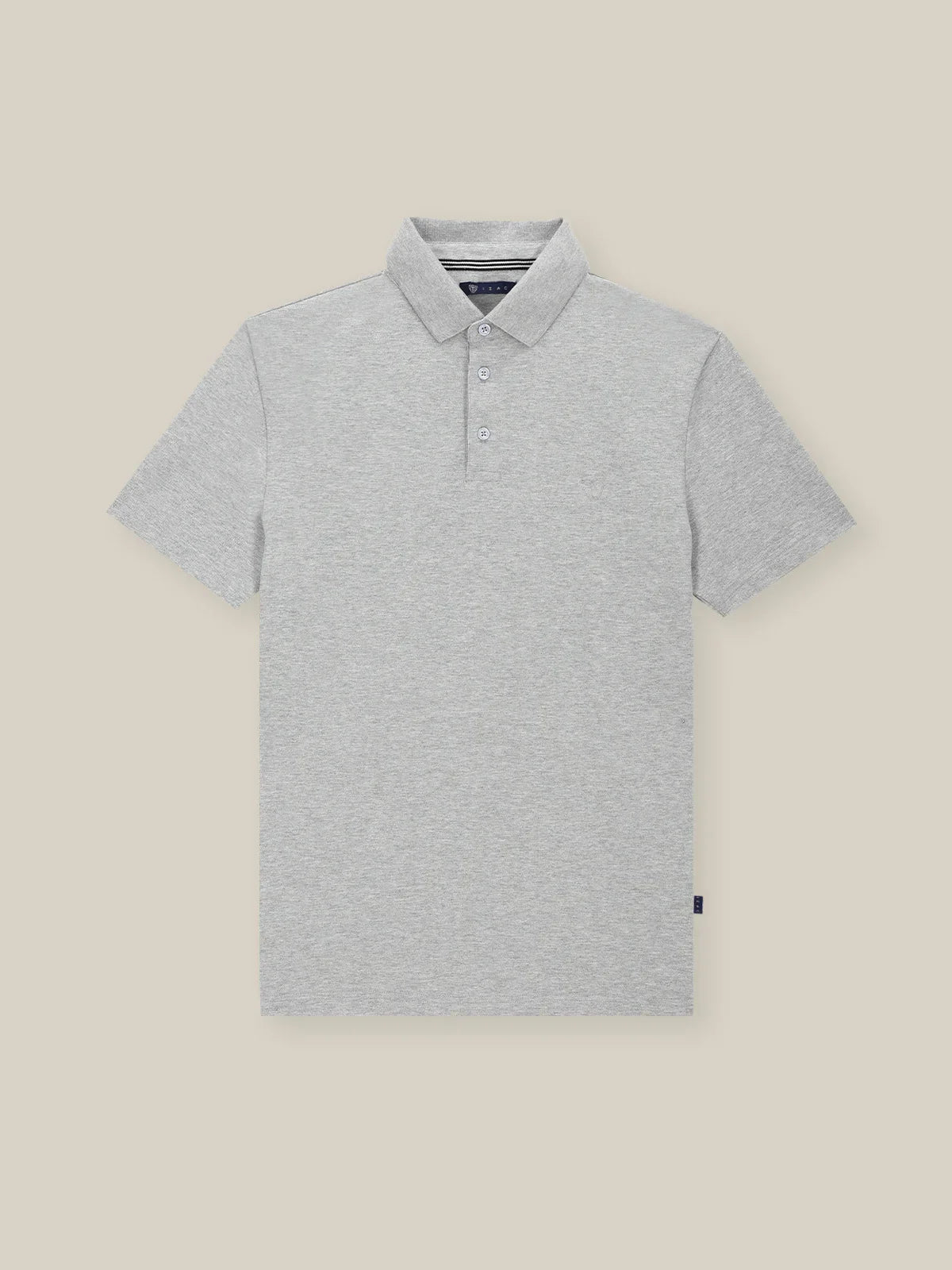 Polo boutonné piqué gris chine - IZAC