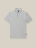 Polo boutonné piqué gris chine - IZAC
