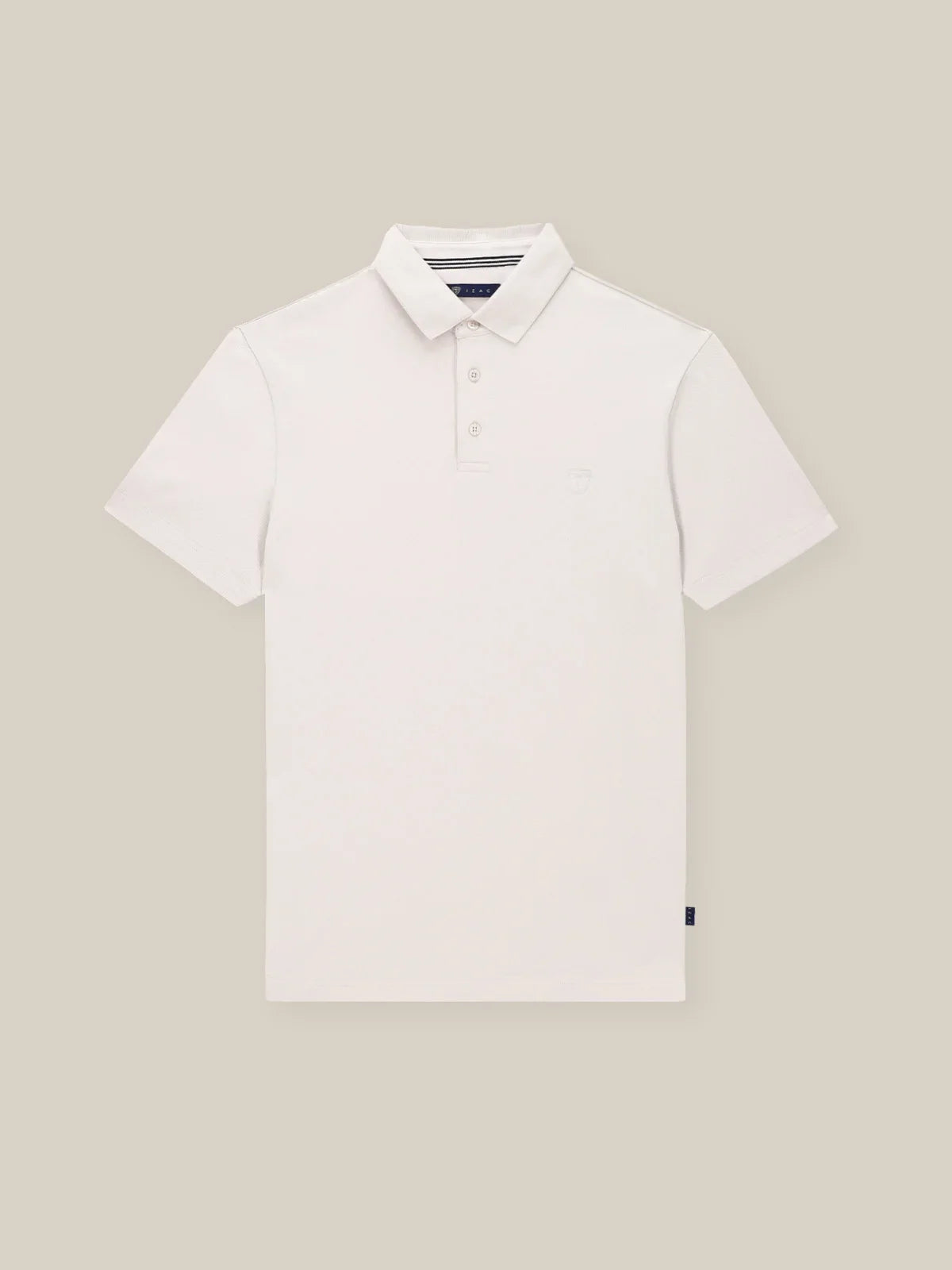 Polo boutonné piqué mastic - IZAC