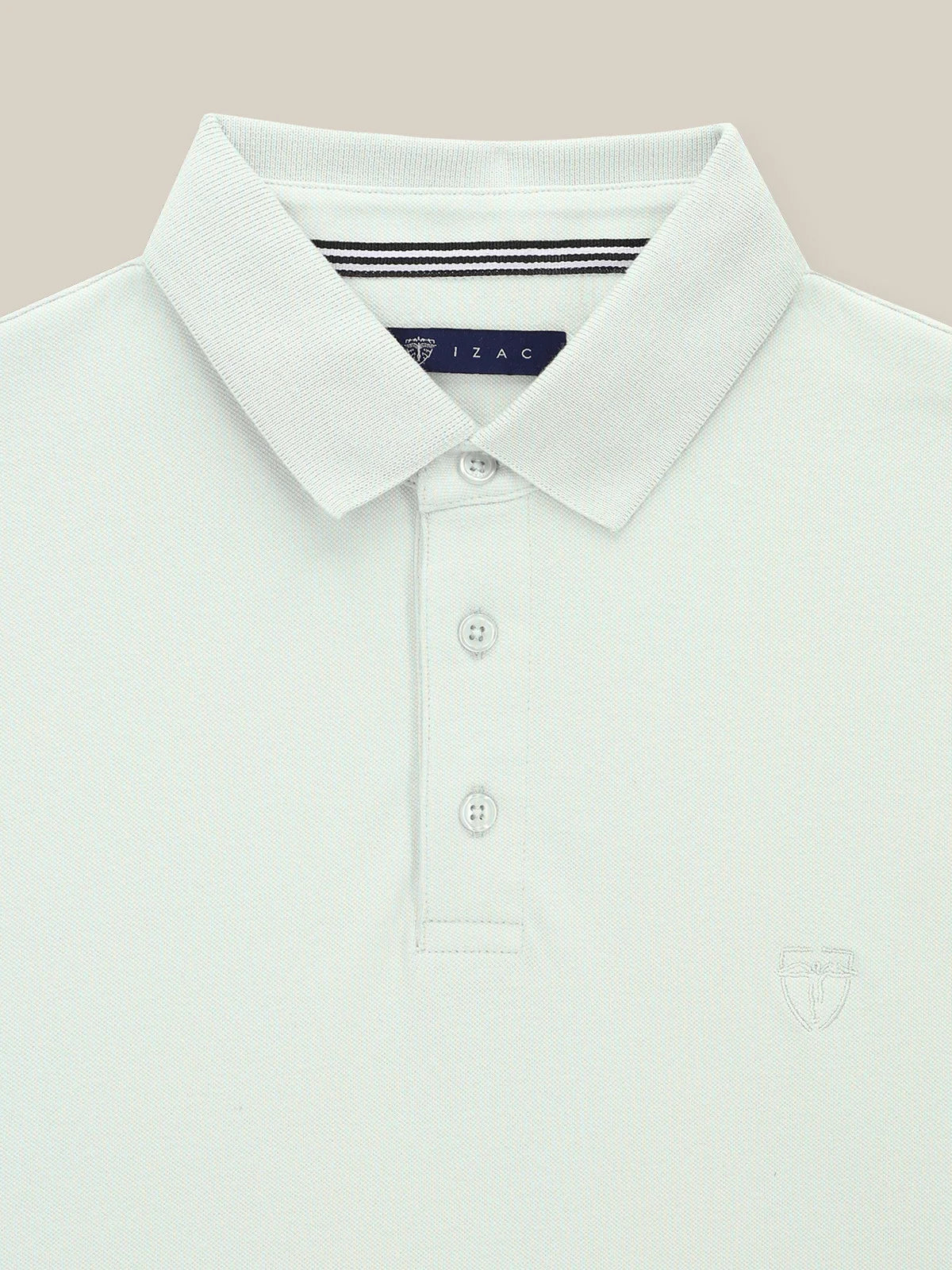 Polo boutonné piqué vert - IZAC