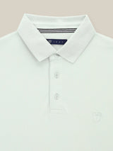 Polo boutonné piqué vert - IZAC