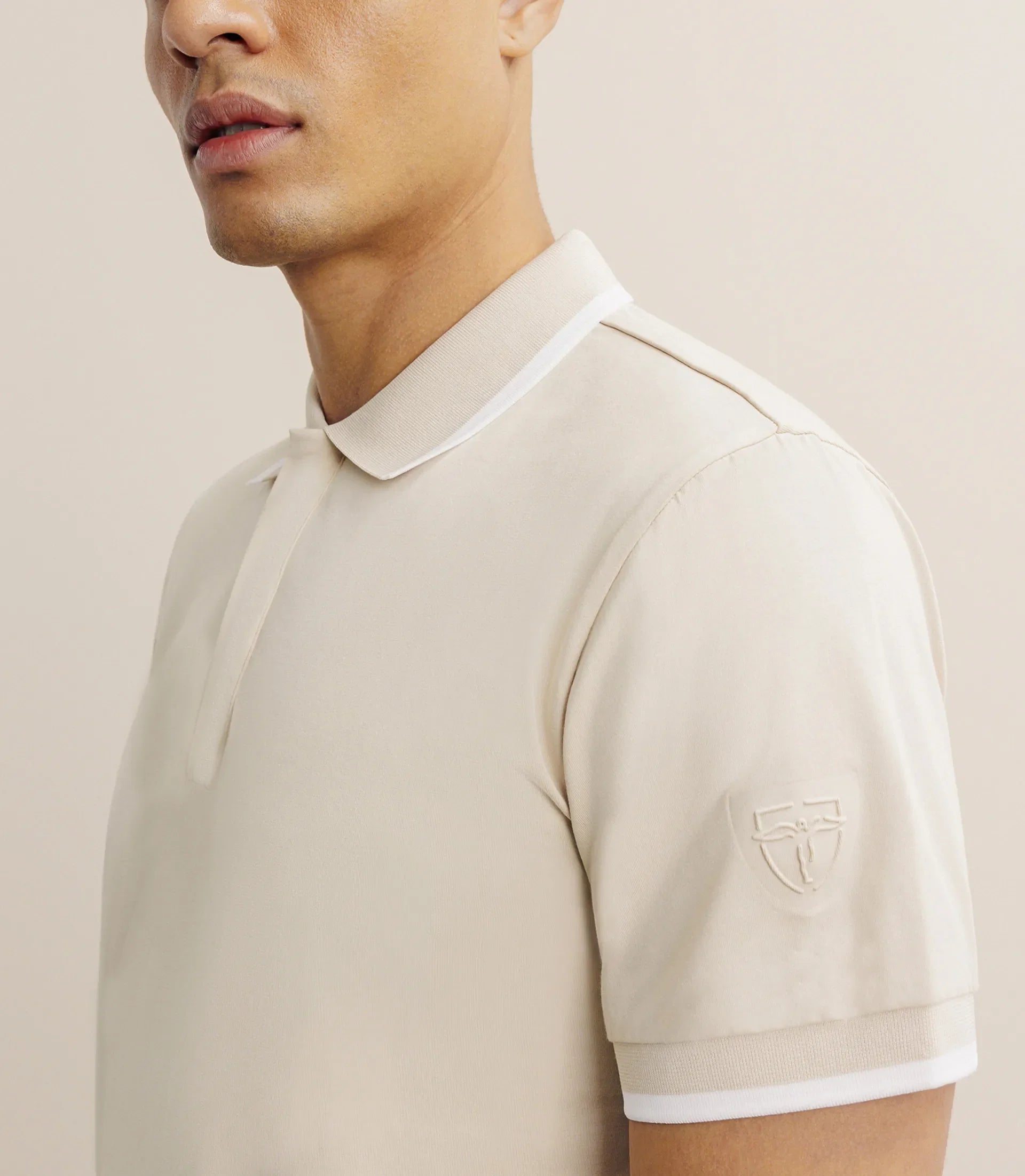 Polo zip beige - IZAC