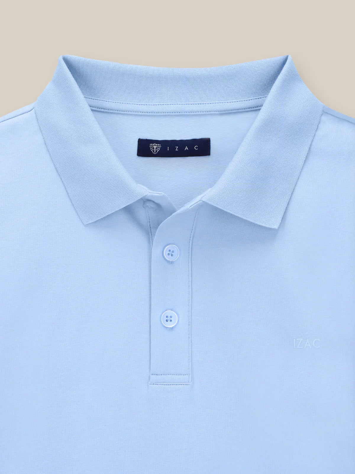 Polo boutonné ciel - IZAC