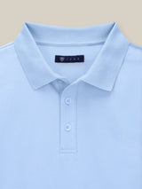 Polo boutonné ciel - IZAC