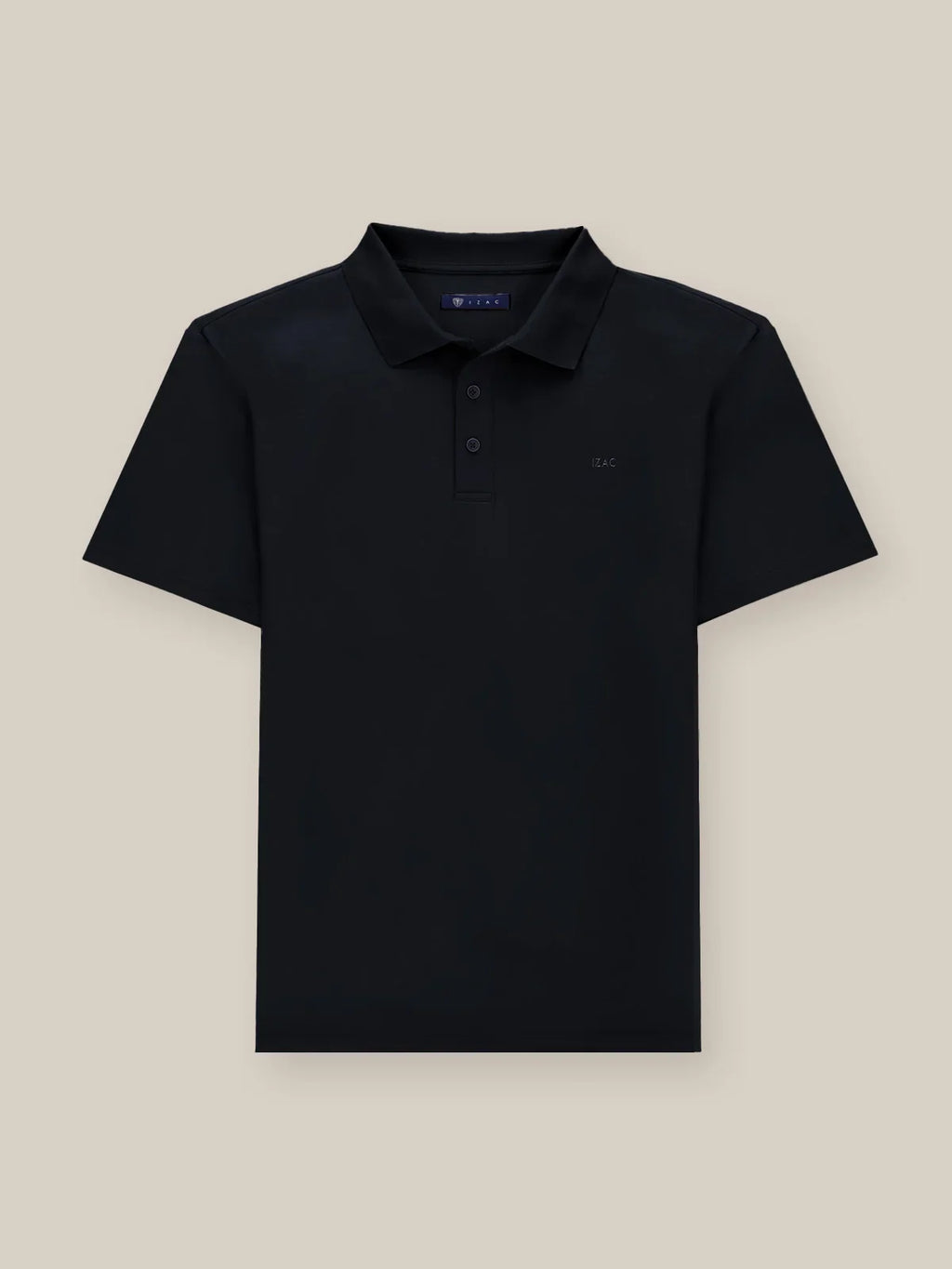 Polo boutonné noir - IZAC