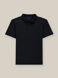 Polo boutonné noir - IZAC