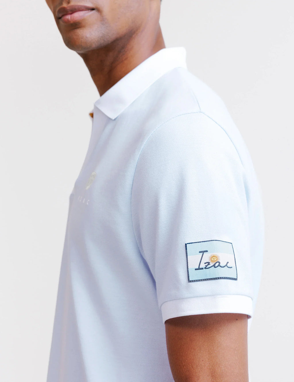 Polo bleu ciel piqué - Argentine - IZAC