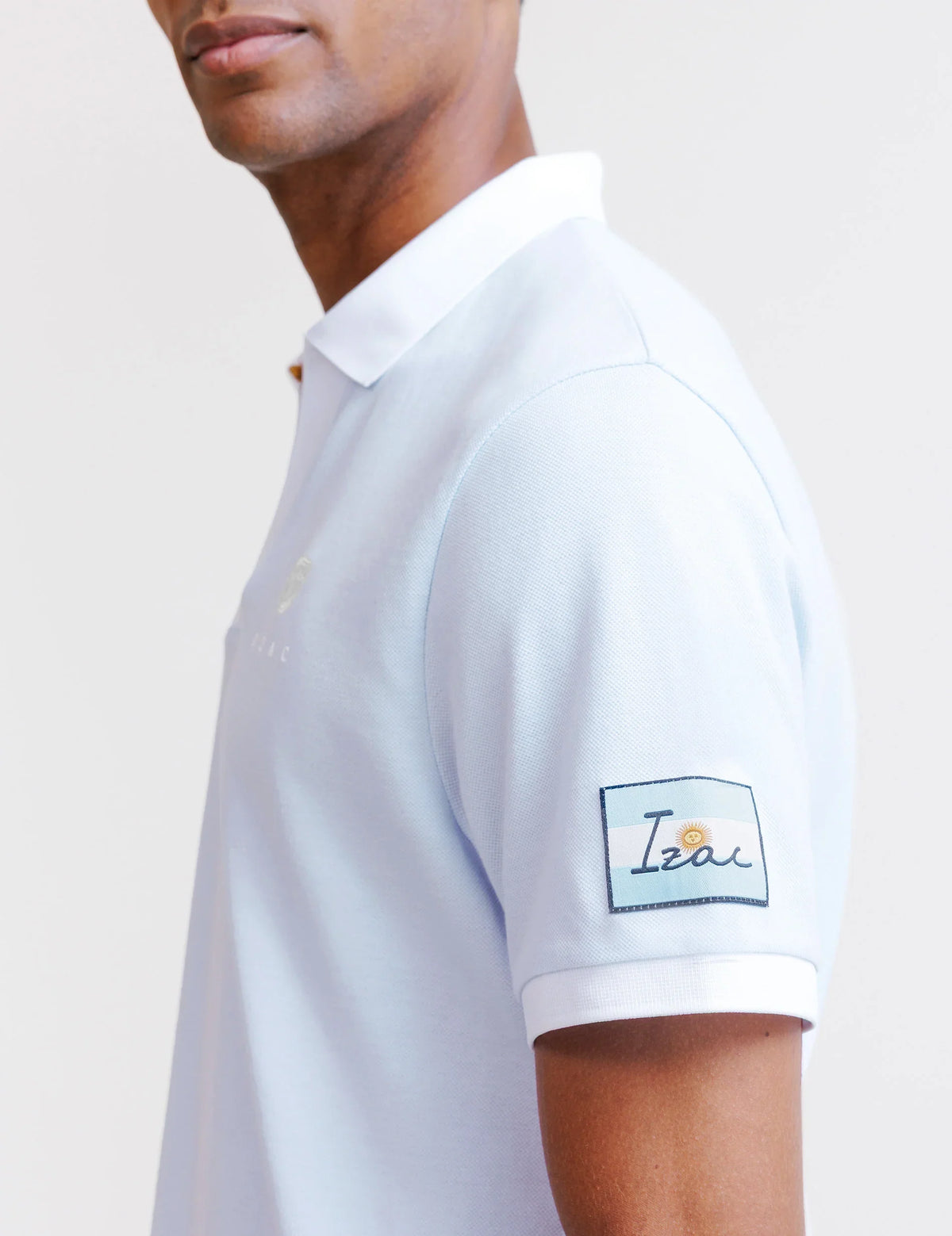 Polo bleu ciel piqué - Argentine - IZAC