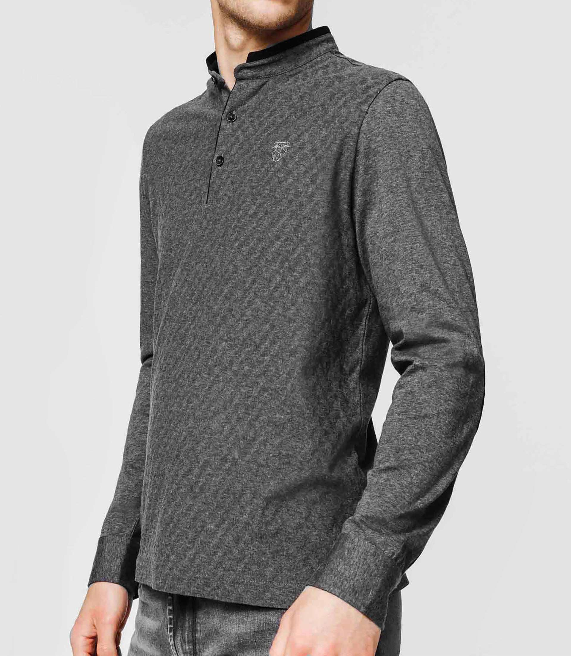 Polo col mao anthracite - IZAC