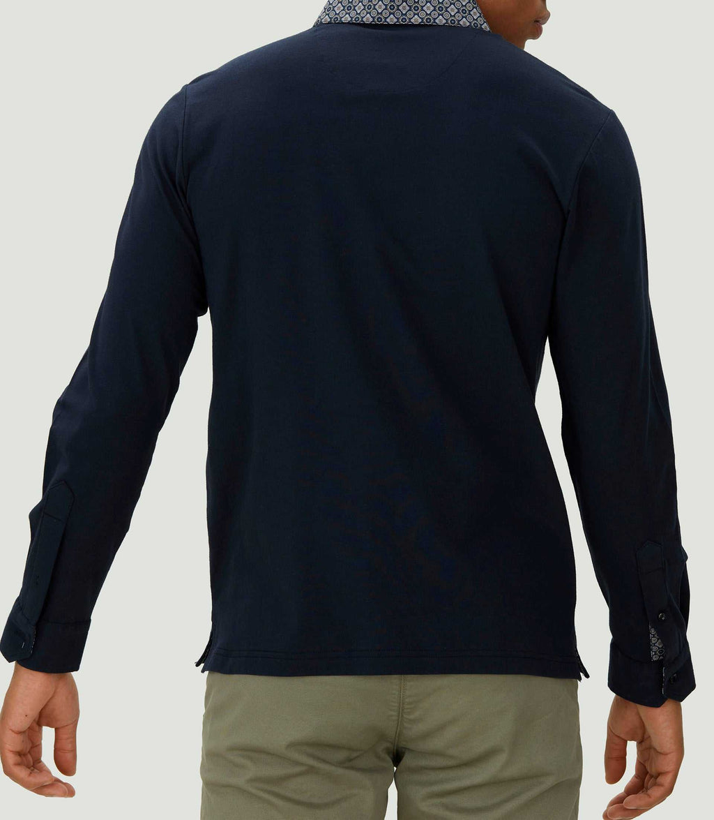 Polo manches longues marine "Calix" - IZAC