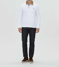 Polo manches longues blanc "Carl" - IZAC