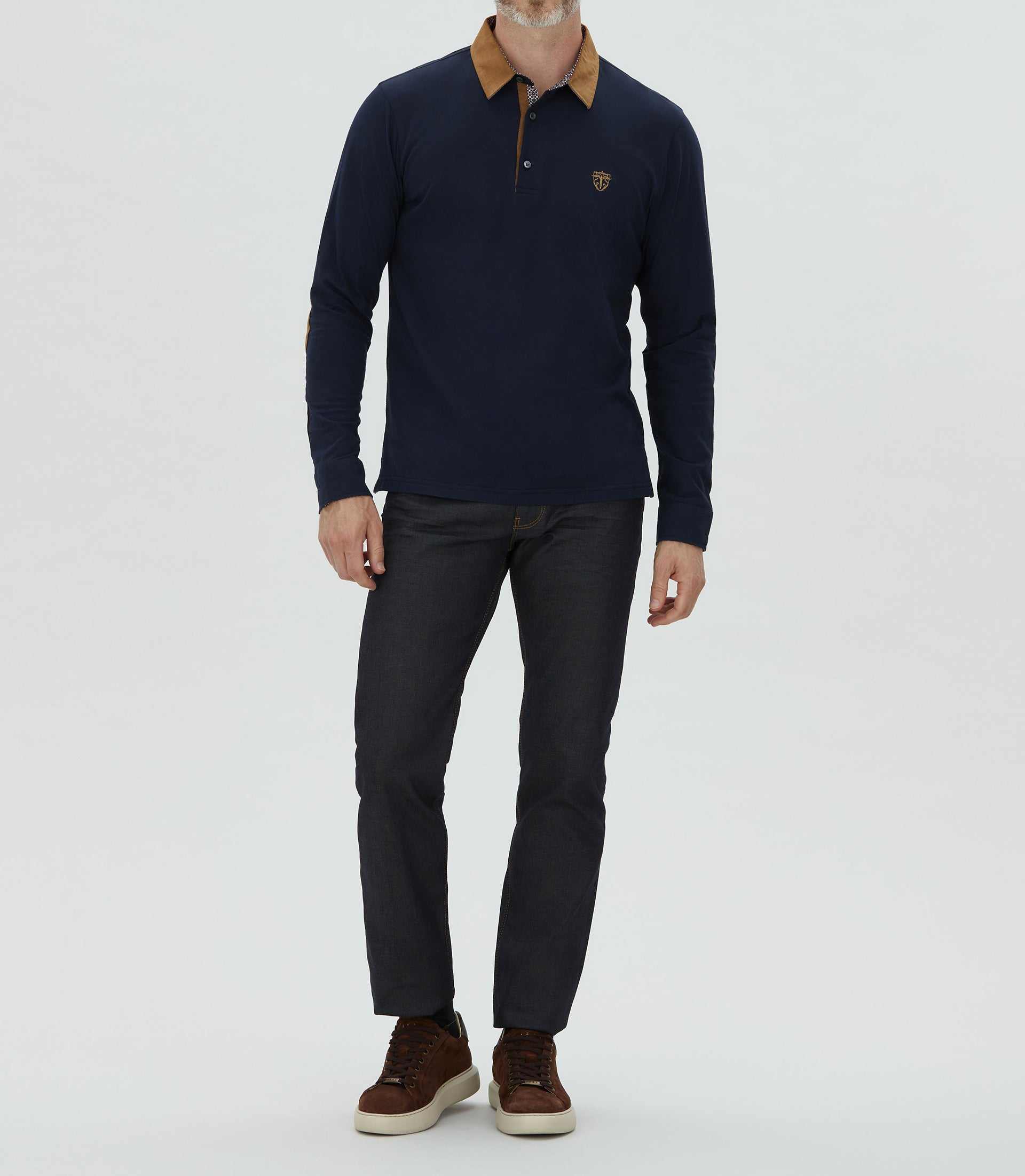 Polo jersey chemise marine "Carl" - IZAC