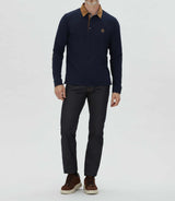 Polo jersey chemise marine "Carl" - IZAC