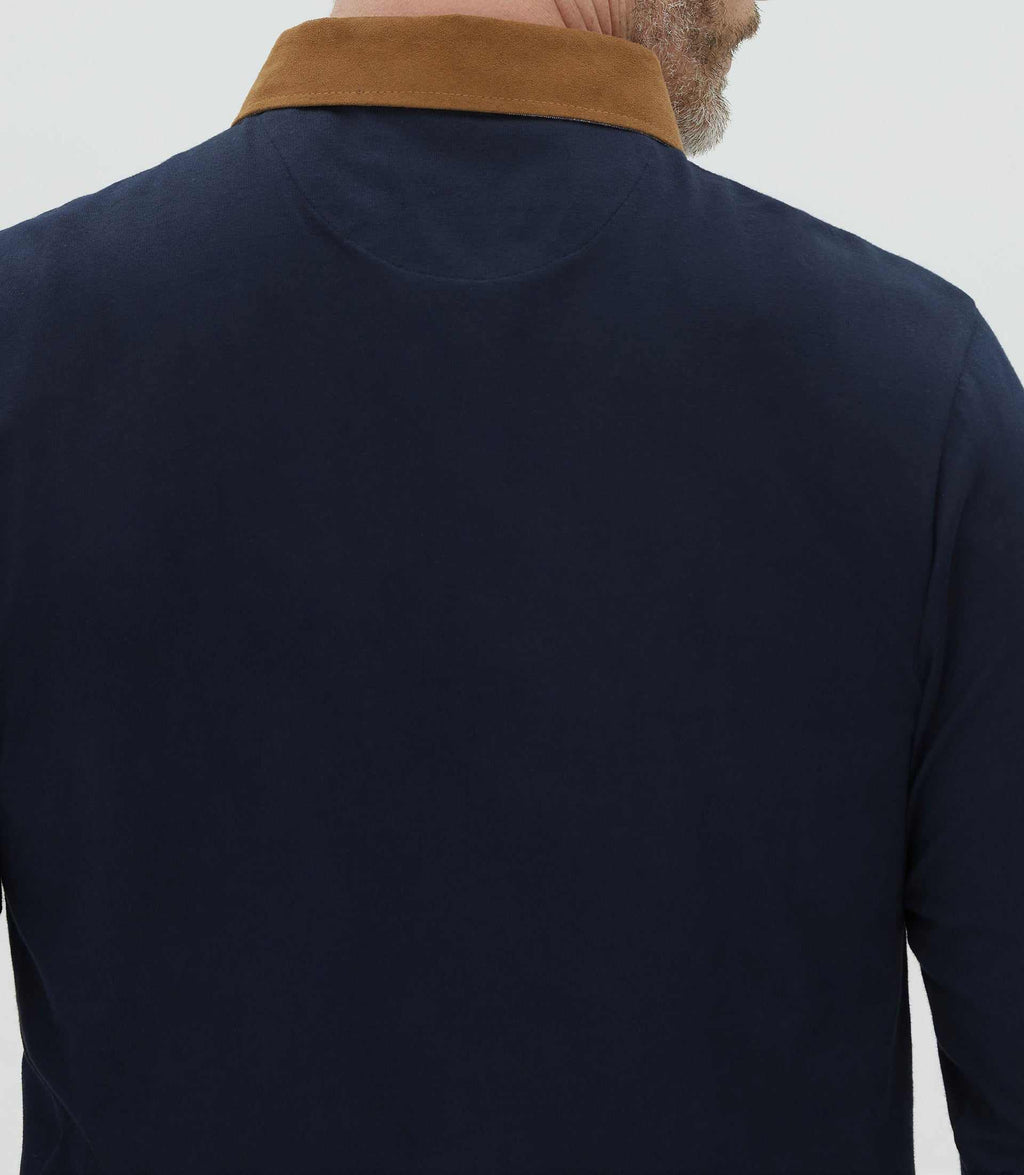 Polo jersey chemise marine "Carl" - IZAC