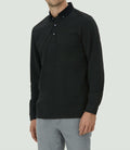 Polo jacquard noir "Clovis" - IZAC