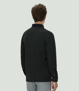 Polo jacquard noir "Clovis" - IZAC