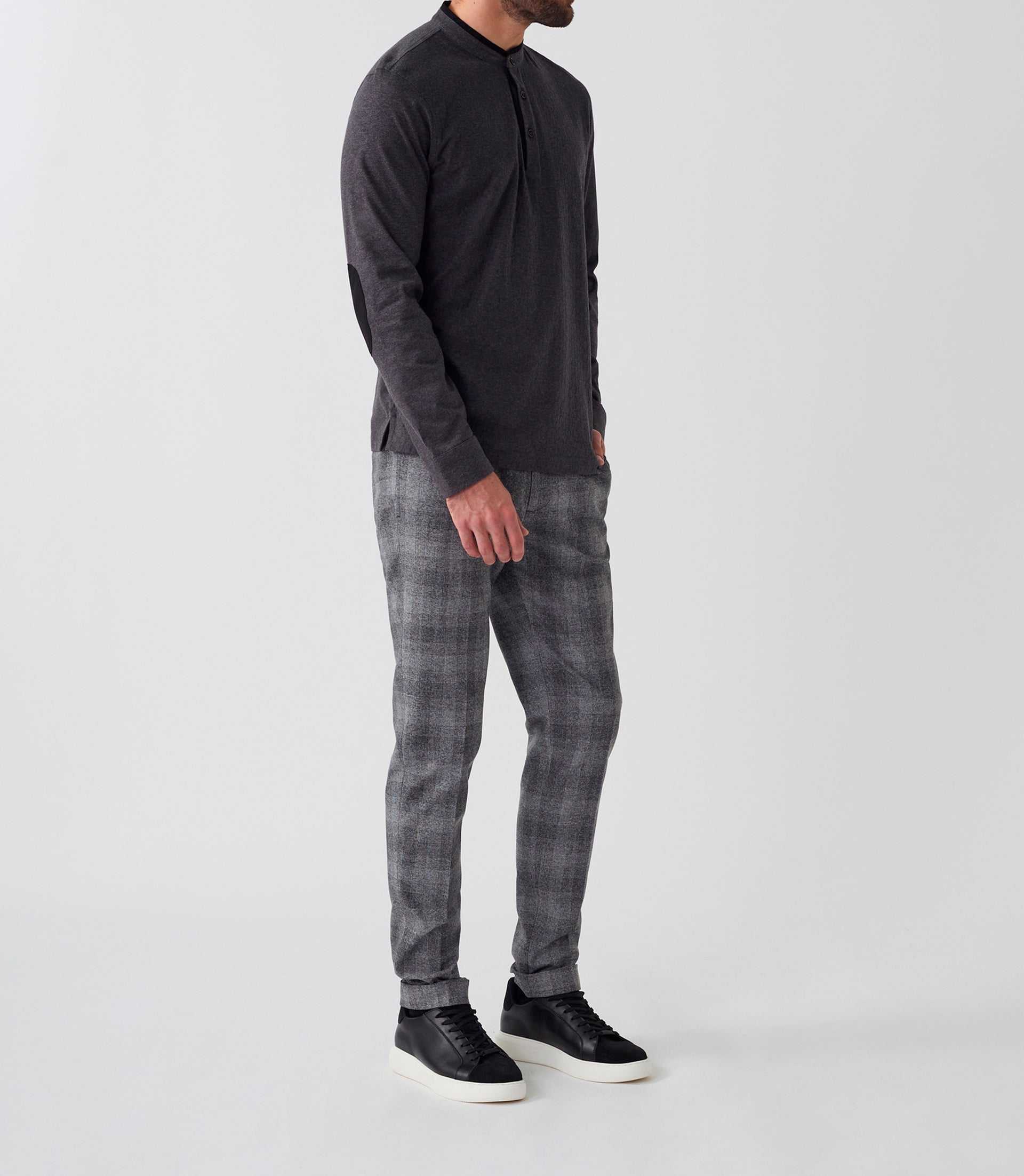 Polo manches longues anthracite "Darko" - IZAC