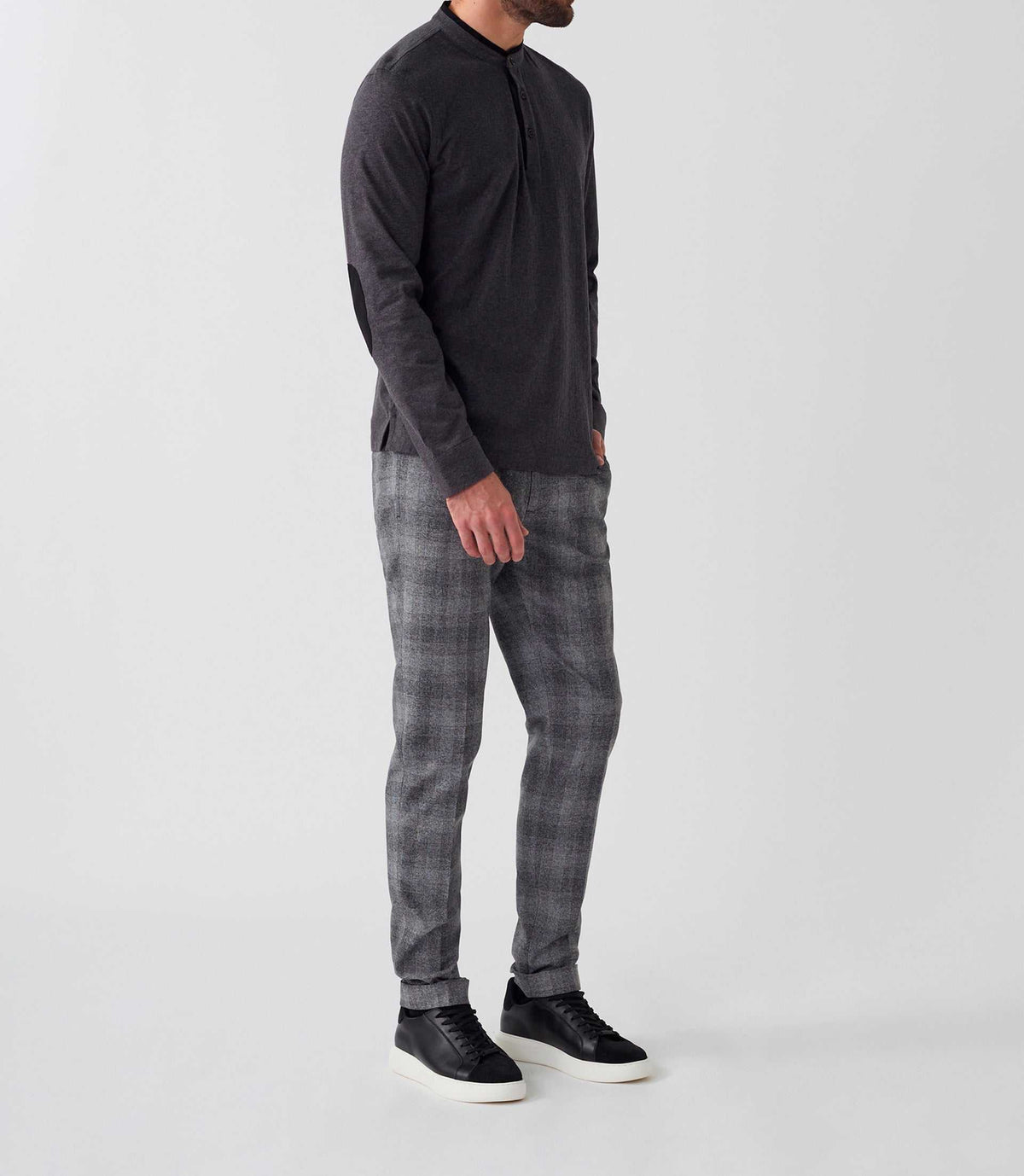 Polo manches longues anthracite "Darko" - IZAC